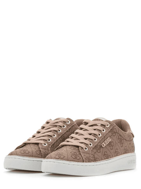 GUESS BECKIE LOGO  Zapatillas Beige / Marrón - Zapatos Mujer