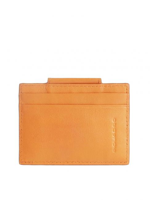 PIQUADRO URBAN Tarjetero para tarjetas de crédito en piel NARANJA - Carteras Hombre