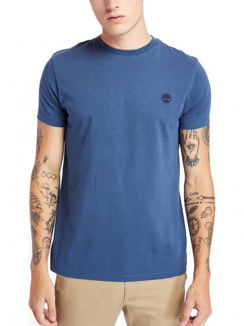 TIMBERLAND SS DUNRIVER CREW Camiseta de algodón Denim oscuro - camiseta