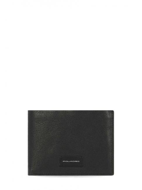 PIQUADRO HARPER  Cartera de cuero para hombre negro - Carteras Hombre