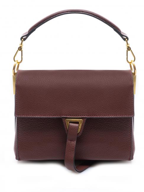 COCCINELLE LOUISE Mini bolso de mano, con bandolera, en piel Acai / UVA - Bolsos Mujer