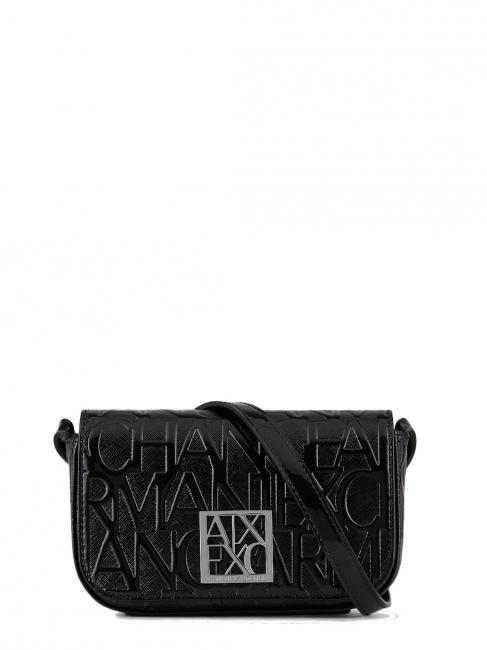 ARMANI EXCHANGE LOGO Allover Minibolso de hombro negro - Bolsos Mujer