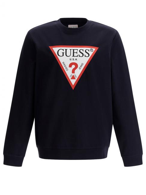 GUESS AUDLEY sudadera con logo triangular smartblue - Sudaderas