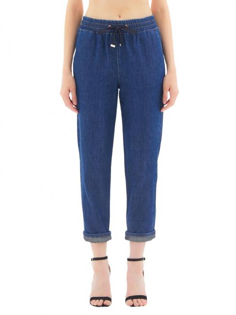 LIUJO Jogger in denim ecosostenibile  den.blue stbl ecs cw - Pantalones de mujer