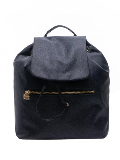 BORBONESE ECO M Mochila mediana de tela negro oscuro - Bolsos Mujer