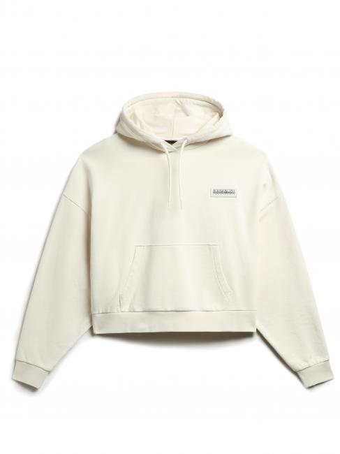 NAPAPIJRI B-MORGEX W Sudadera con capucha y logo de algodón susurro blanco - Sudaderas de mujer