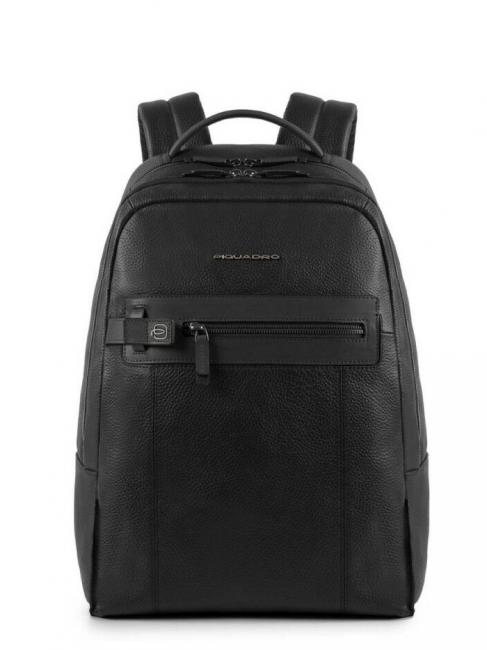 PIQUADRO SCOTT  Mochila para portátil de 15,6", en piel negro - Mochilas para portátil