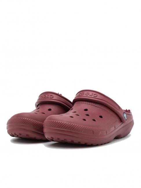 CROCS CLASSIC LINED CLOG Zueco acolchado granate - Zapatos unisex