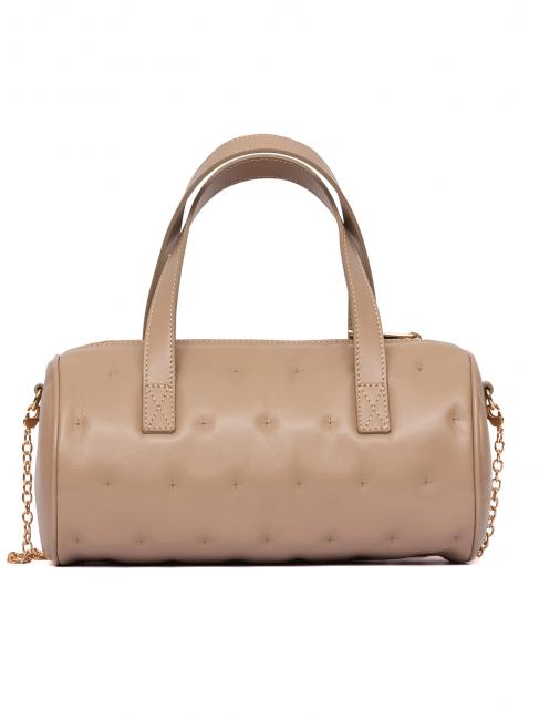 ANNA VIRGILI CYLINDER INDIA Bolso satchel de piel arena - Bolsos Mujer