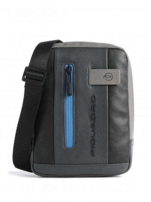 PIQUADRO URBAN Bolso para tablet en piel gris negro - Bandoleras Hombre