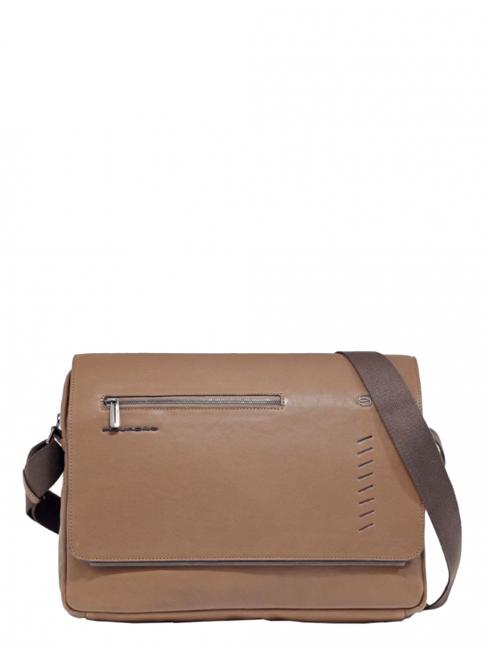 PIQUADRO NABUCCO  Messenger de piel, porta pc de 14" de piel BROWN - Maletines de Trabajo