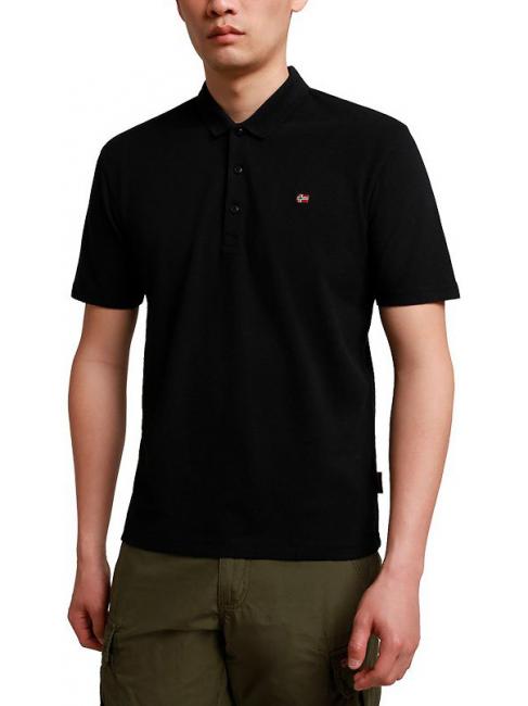 NAPAPIJRI EALIS SS Polo de manga corta de algodón negro 041 - camisa polo