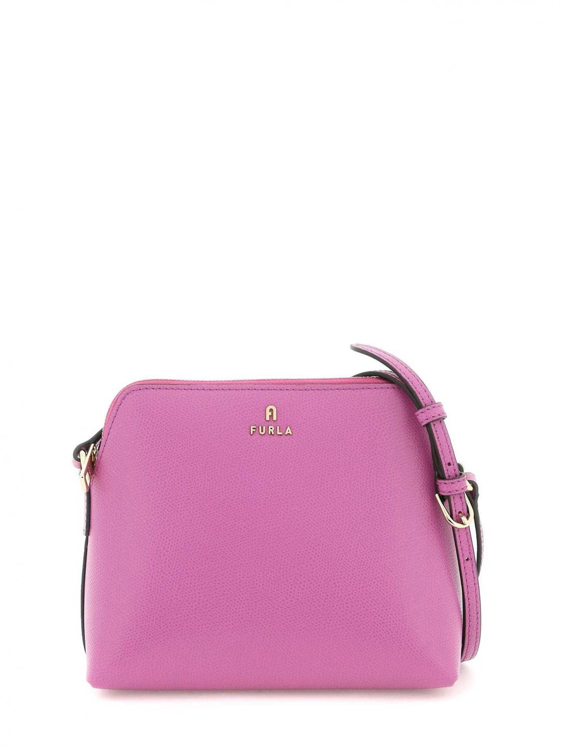 Furla Camelia Conjunto Minibolso Y Pochette Ares De Piel Violeta+Gris -  ¡Compra En Le Sac!