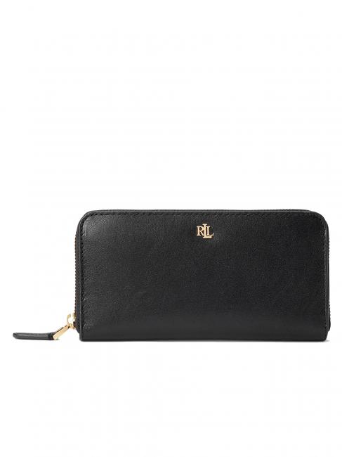 RALPH LAUREN RLL Cartera continental grande de piel. negro 3 - Carteras Mujer