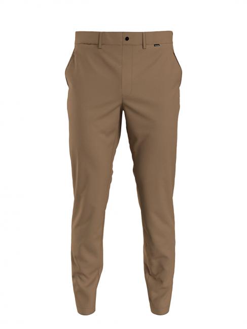 CALVIN KLEIN SLIM FIT GARMENT DYE Pantalón chino de algodón campo caqui - Pantalones