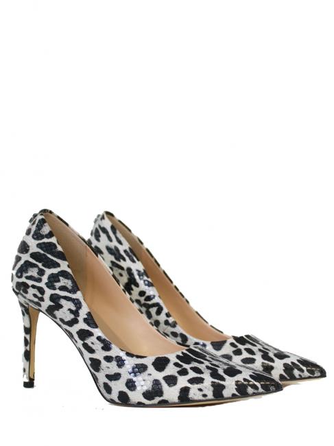 GUESS PIERA Animalier Escote alto blanco negro - Zapatos Mujer