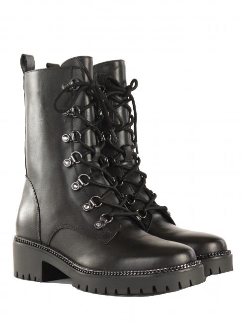 GUESS ICCON Botines de piel NEGRO - Zapatos Mujer