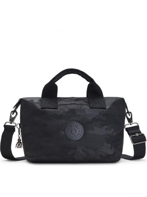 KIPLING KALA  Bolso con bandolera camuflaje negro en relieve - Bolsos Mujer