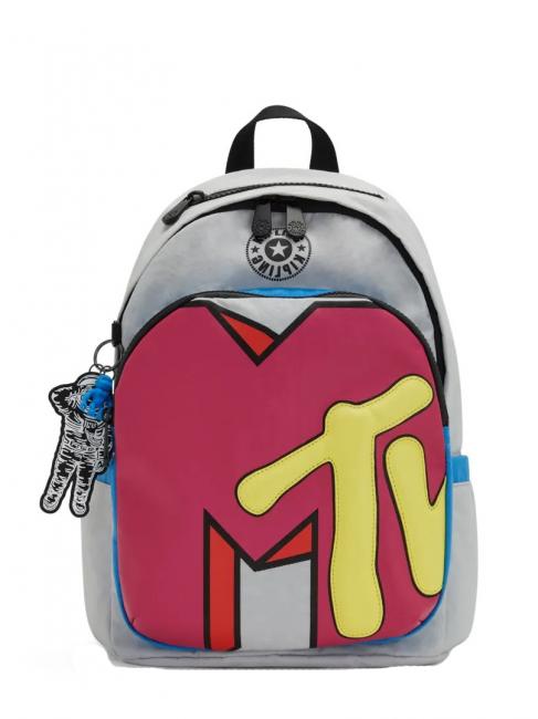 KIPLING DELIA MTV + Mochila en tejido reciclado mtv de gran tamaño - Mochilas Escuela & Tiempo Libre