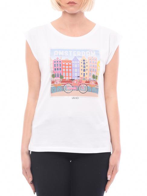 LIUJO MODA CITY PRINT Camiseta de algodón bco amsterdam - camiseta