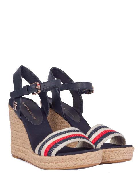 TOMMY HILFIGER CORPORATE WEDGE Sandalias altas espacio azul - Zapatos Mujer