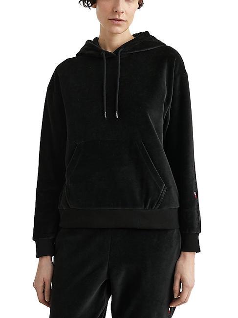 TOMMY HILFIGER HWK VELOUR Sudadera de casa con capucha negro - Sudaderas de mujer