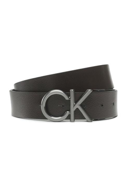 CALVIN KLEIN CK METAL BOMBE REV Cinturón de piel de doble faz ckblack - Cinturones