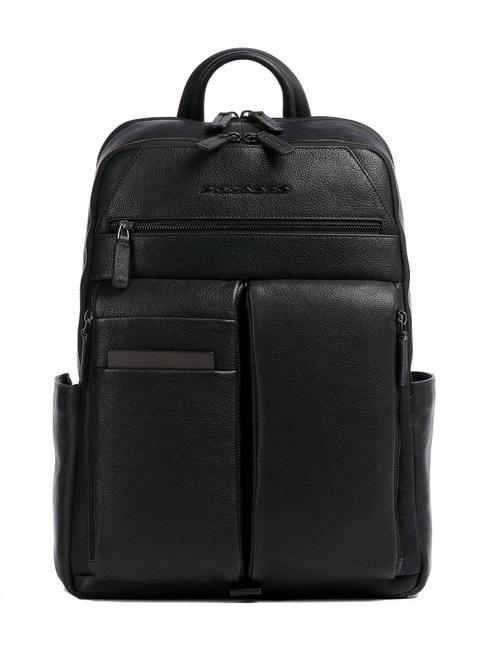 PIQUADRO PAAVO Mochila para portátil de 15,6", en piel negro - Mochilas para portátil