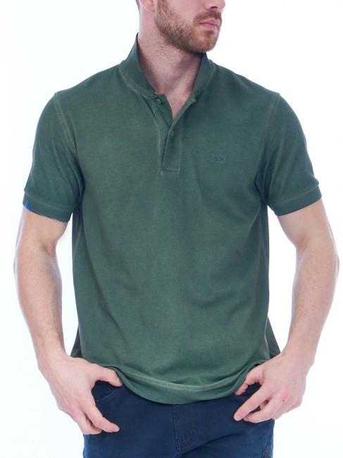 SUN68 SPECIAL DYED EL. Polo de algodón elástico militar - camisa polo