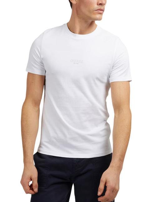 GUESS AIDY Camiseta escrita en el mismo color purwhite - camiseta