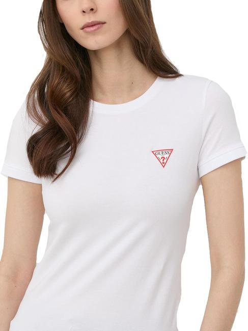 GUESS MINI TRIANGLE Camiseta slim fit purwhite - camiseta