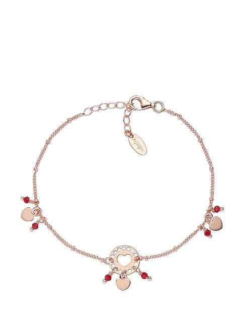 AMEN ACCHIAPPAMORE Pulsera de cristal rojo Rosa - Pulseras