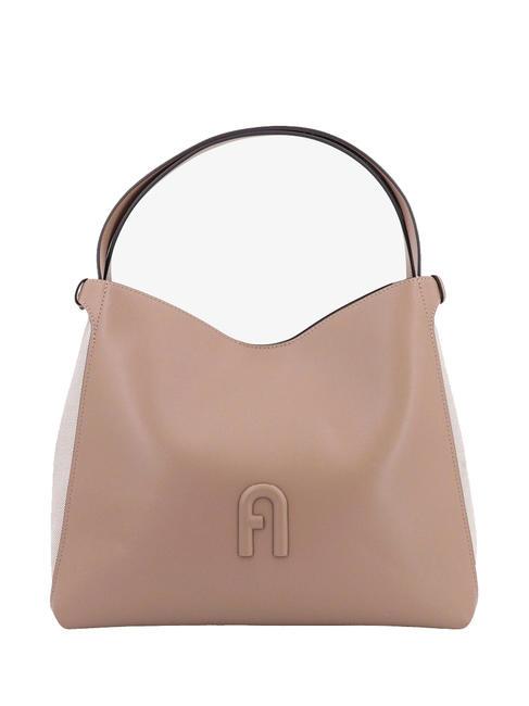 FURLA PRIMULA Bolso hobo de piel gris - Bolsos Mujer