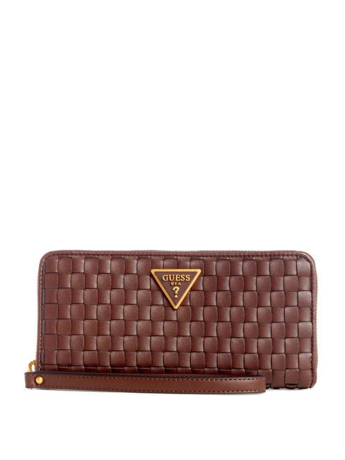 GUESS LISBET Cartera tejida caoba - Carteras Mujer