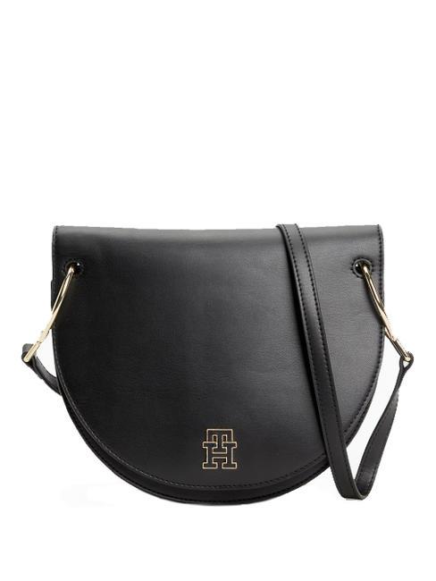 TOMMY HILFIGER TH CHIC bolso de mano con monograma negro - Bolsos Mujer