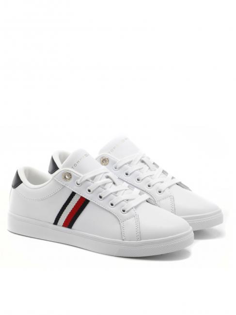 TOMMY HILFIGER ESSENTIAL WEBBING Zapatillas de cuero blanco - Zapatos Mujer