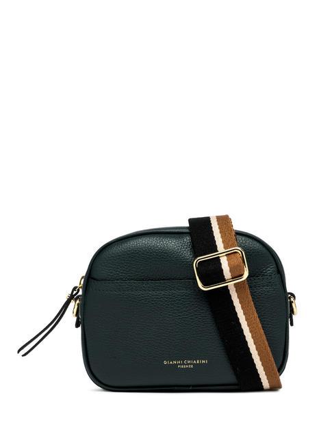 GIANNI CHIARINI NINA Bolso bandolera Camera en piel de color verde oscuro - Bolsos Mujer