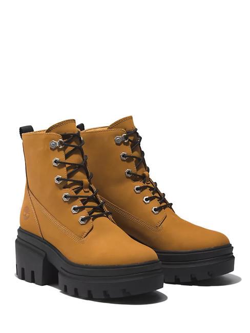 TIMBERLAND EVERLEIGH 6 INCH Botín alto en piel nubuck trigo - Zapatos Mujer