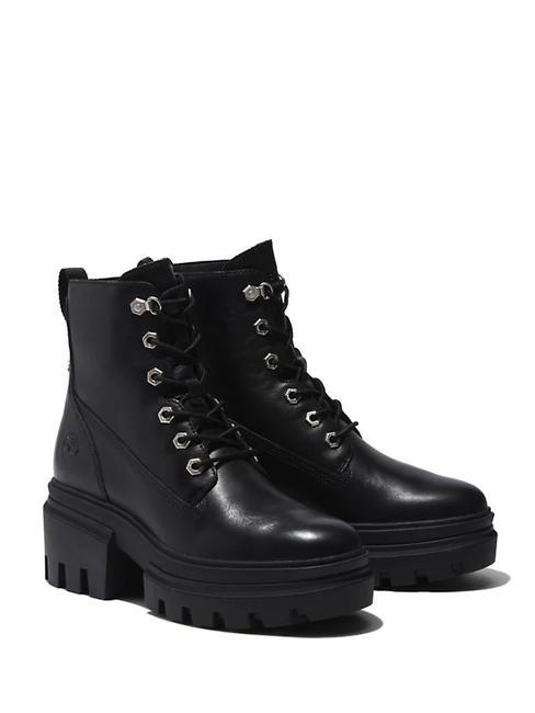 TIMBERLAND EVERLEIGH 6 INCH Botín alto de piel Jetblack - Zapatos Mujer