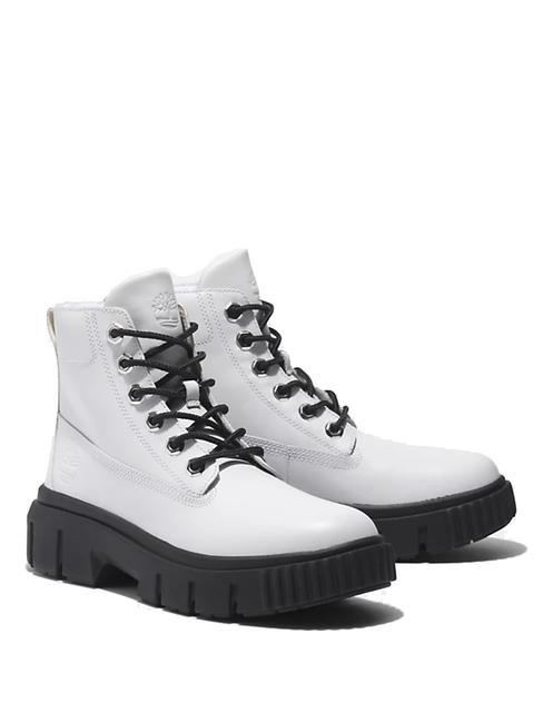 TIMBERLAND GREYFIELD Botín de piel blanco - Zapatos Mujer