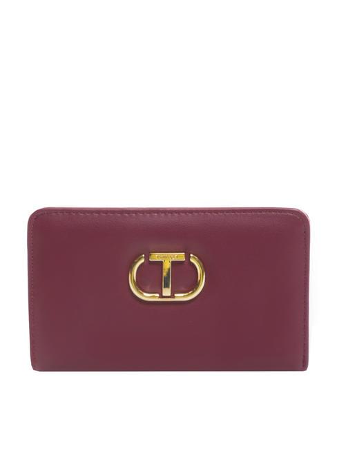 TWINSET MIDDLE Monedero medio resplandor de frambuesa - Carteras Mujer