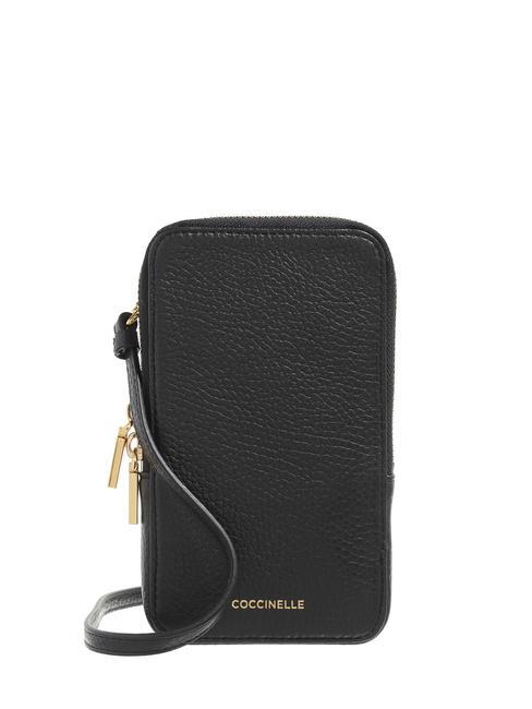 COCCINELLE FLOR Funda para iPhone con bandolera negro - Bolsos Mujer