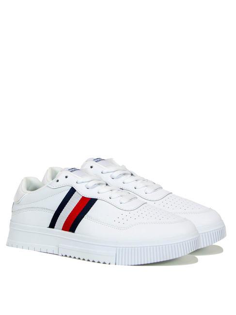 TOMMY HILFIGER SUPERCUP STRIPES Zapatillas de cuero blanco - Zapatos Hombre