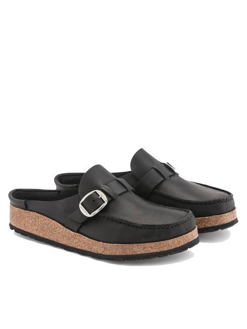 BIRKENSTOCK BUCKLEY Mules en piel engrasada negro - Zapatos Hombre