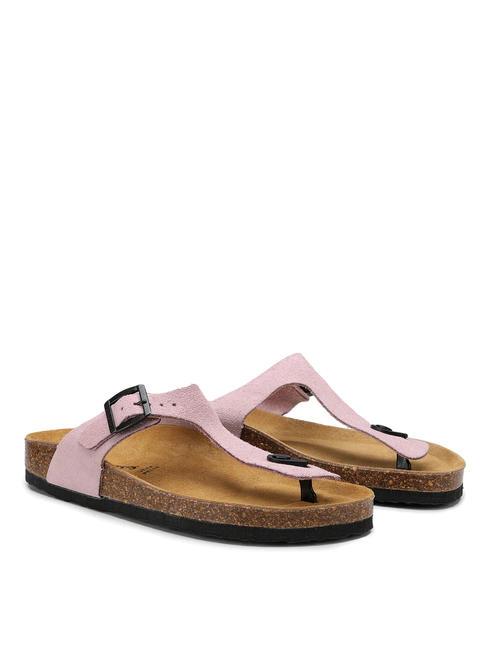 DOCKSTEPS VEGA  Sandalia de dedo en piel de ante rosa - Zapatos Mujer