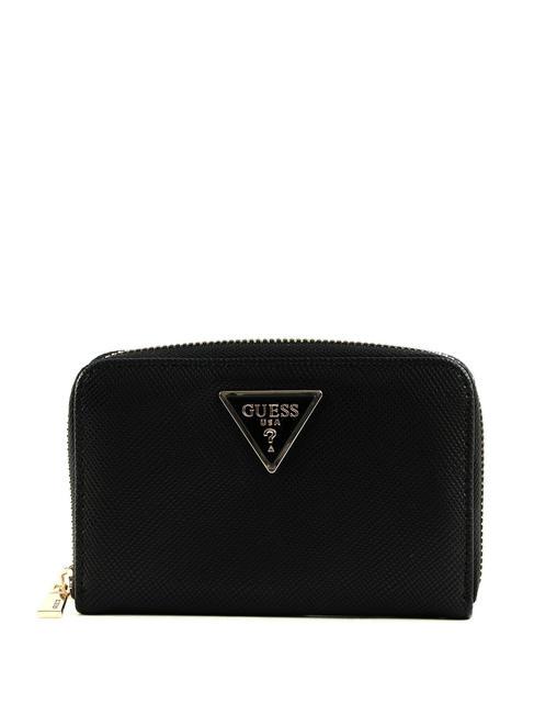 GUESS LAUREL Cartera mediana con cremallera NEGRO - Carteras Mujer