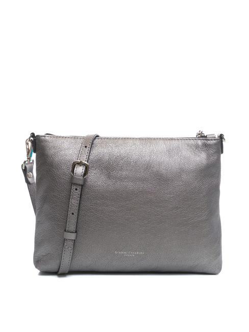 GIANNI CHIARINI METALLIC Bolso de mano de piel ACERO - Bolsos Mujer