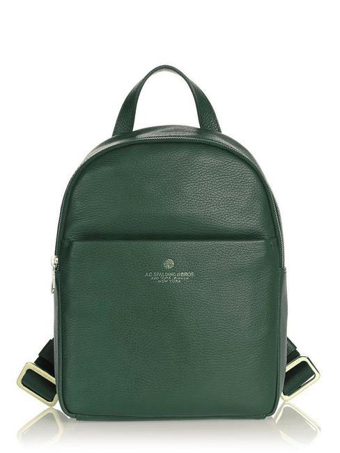 SPALDING TIFFANY Mochila pequeña de piel verde oscuro - Bolsos Mujer