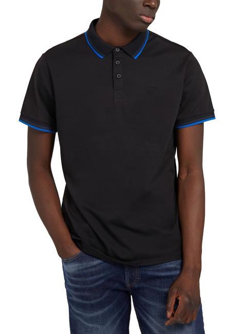 GUESS PIQUE Polo elástico de manga corta jetbla - camisa polo