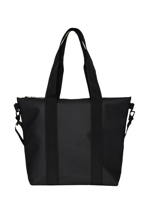 RAINS TOTE BAG MINI Bolsa impermeable negro - Bolsos Mujer